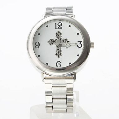 Relogio unisex cruz - analógico de pulseira de liga